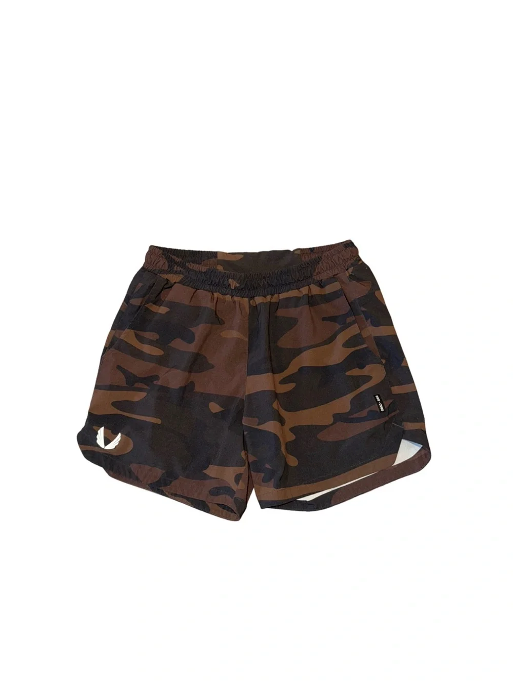 Men's ASRV Brown Camo Athletic Shorts without liner large
